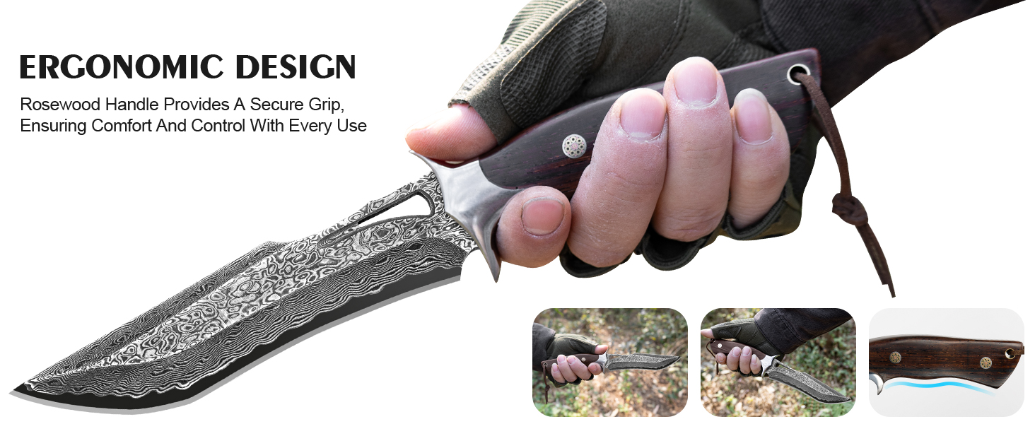 Fixed Blade Knife with Leather Sheath