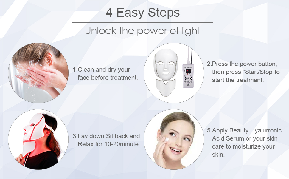 7 Color Skin Rejuvenation Therapy LED Photon Mask 