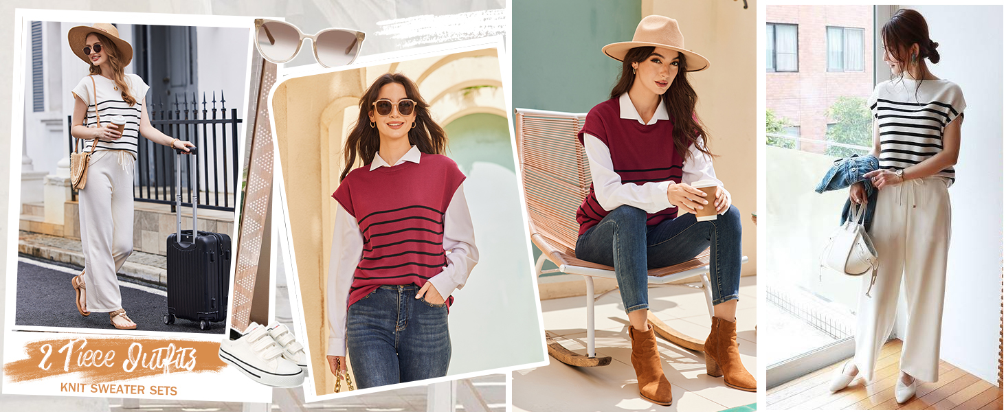 2 piece outfits-kint sweater sets