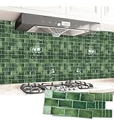 Art3d 20-Pack Kitchen Backsplash Tile Peel and Stick, Vinyl Stick On Subway Tile for Bathroom Lau...