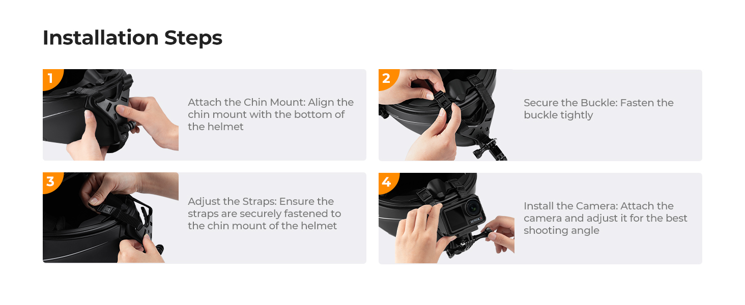 Helmet chin mount