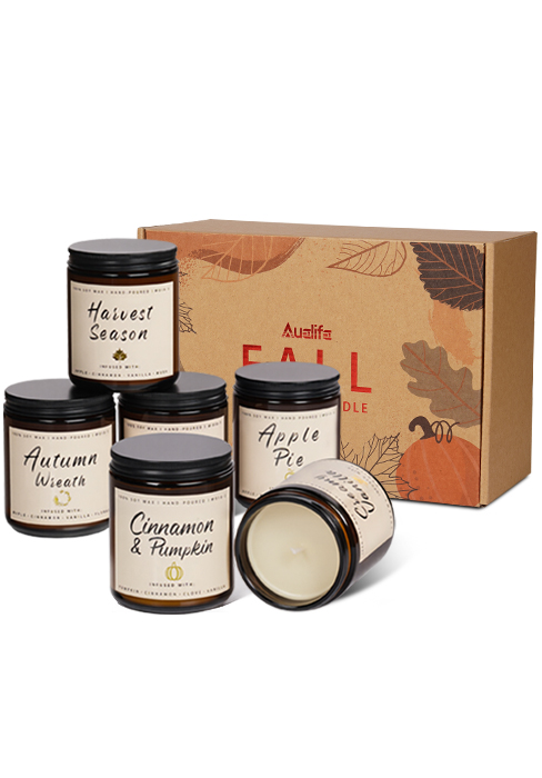 6 Pack of Fall Candle Set