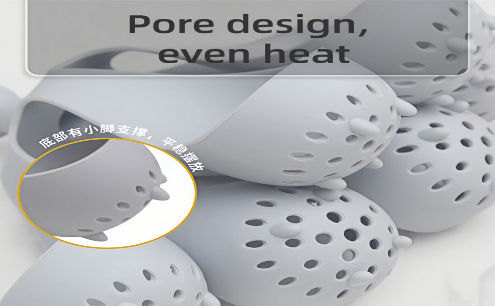 Silicone egg cooker, water filtration design, easy drainage, quick cooking