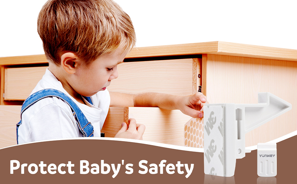 12Pcs Upgraded Invisible Child Safety Locks Slider Unlock for Baby Proofing Drawers Locks