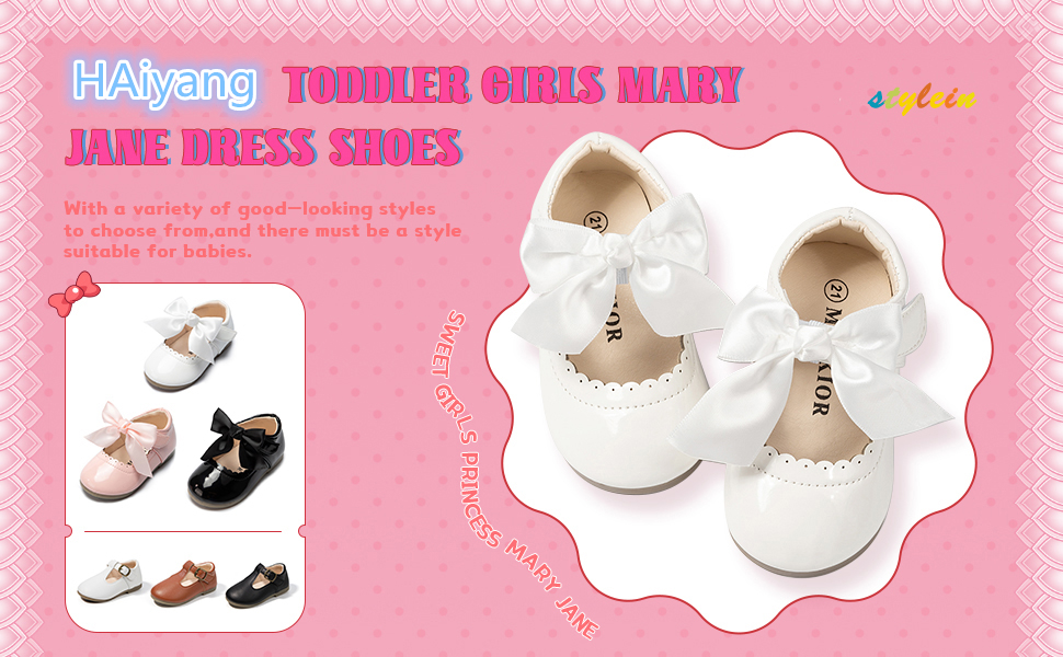 Baby Girl Shoes Non Slip Soft Sole PU Leather Bow Ballet Flats
