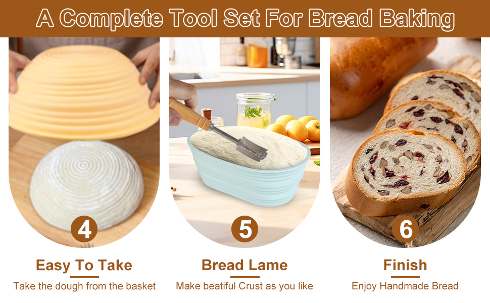 Silicone Bread Proofing Basket for Sourdough 2Set