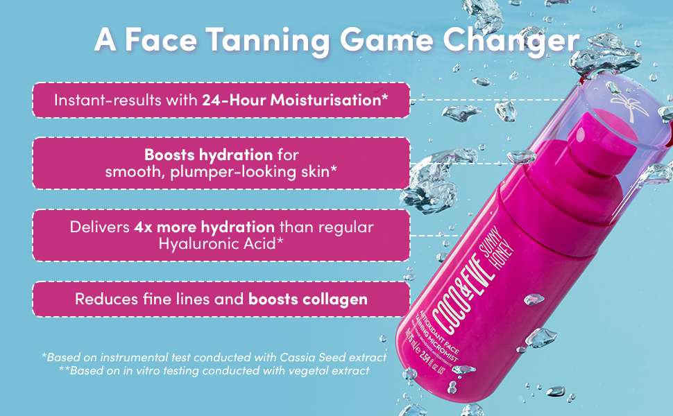 Coco & Eve Antioxidant Face Tanning Micromist. Sunless Self Tanning