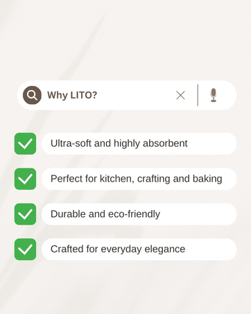 Crafting and baking towels, reusable dishcloths