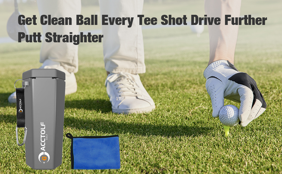 Portable Golf Ball Cleaner Washer, Golfer's Training Kit