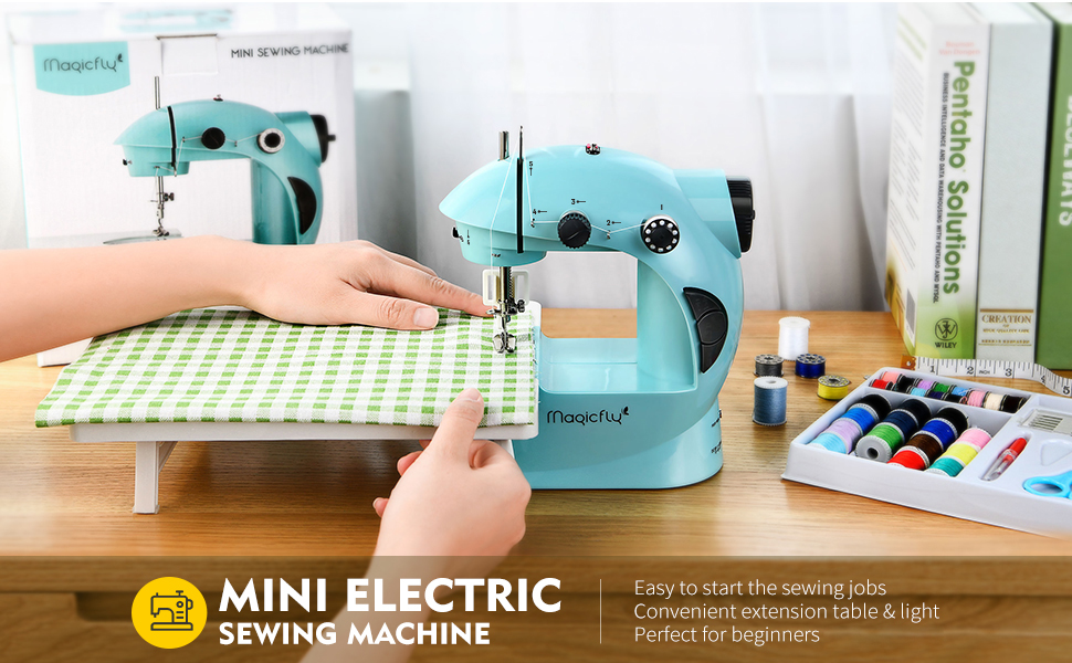 Magicfly Mini Sewing Machine with Extension Table, Dual