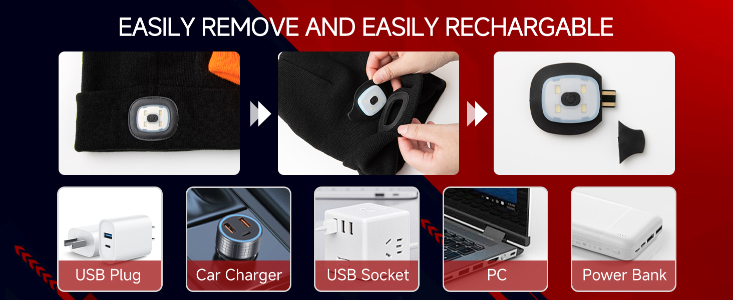 EASILY REMOVE AND EASILY RECHARGABLE