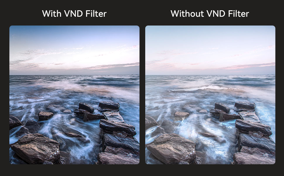 SMALLRIG VND Filter Kit, Featuring 8 Stops, Variable Neutral Density Including 2 CPL Detachable