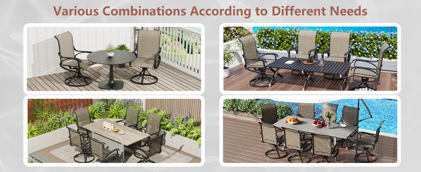 Patio Swivel Chairs Set