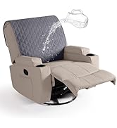 Ruaozz 100% Waterproof Recliner Chair Covers, Upgraded Non Slip Recliner Backrest Cover, Washable...