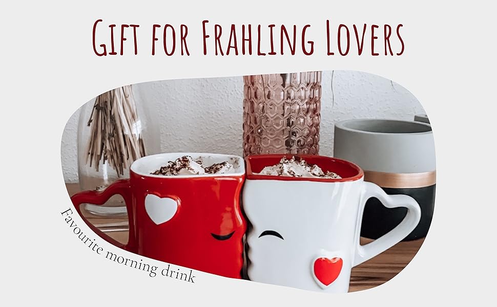 MIAMIO Coffee Mugs/Kissing Mugs Set Bridal Pair Gift (Red) Amazon.ca Home