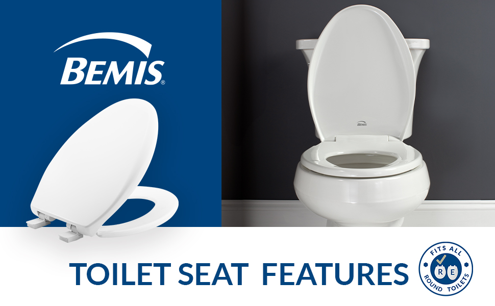 bemis toilet seat elongated round slow close plastic wood easy clean american toilet seat white