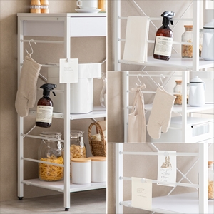 レンジ台 レンジラック キッチン 収納 収納棚 幅120 Cammy ホワイト g159014]【幅120cm】Cammy レンジラック レンジ台 | 家具・インテリア