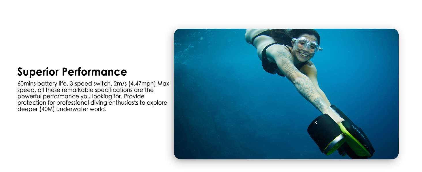 sublue Navbow Underwater Scooter Dual Motors with Action