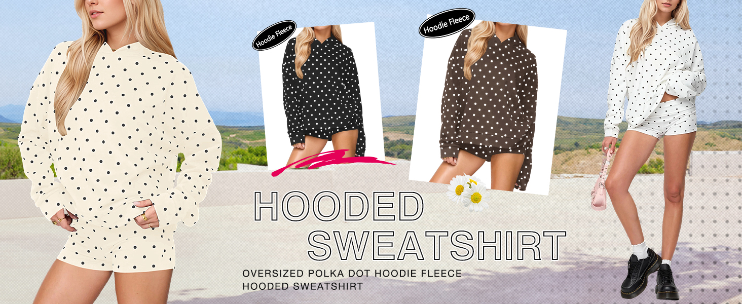 polka dot hoodie