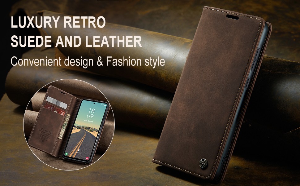 Capa de couro Cracedily Retro Classic Series