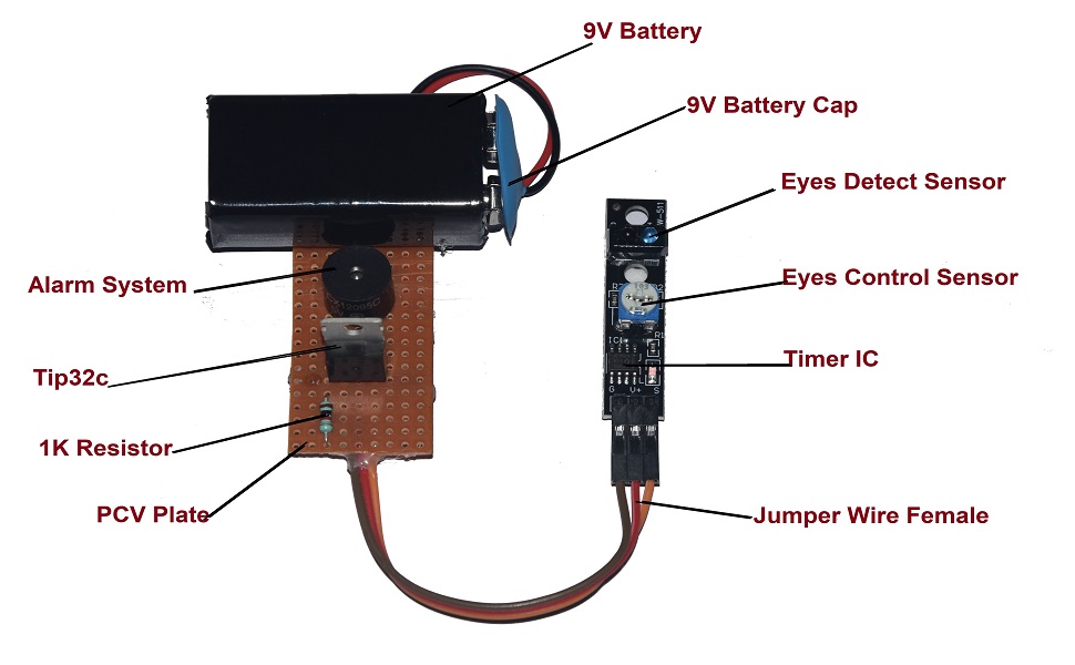 Eyes Blink Sensor Project/Anti Sleep Alarm Project Kit/Inspire Award