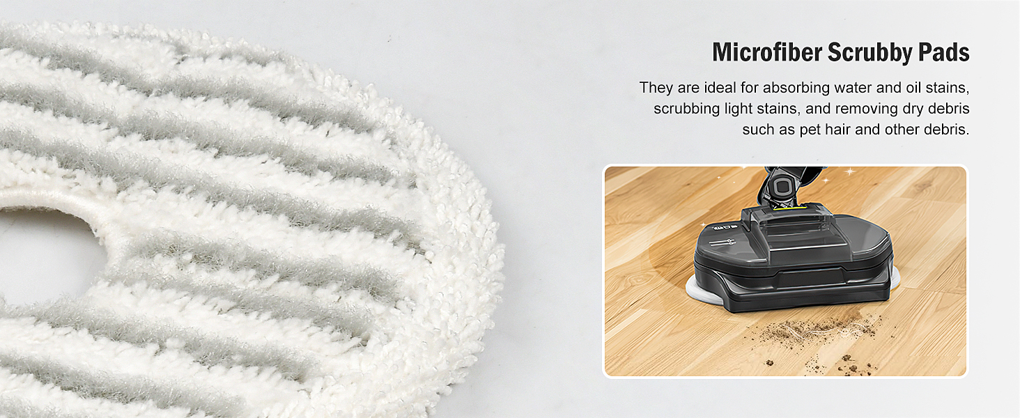 6 Pack Mop Pads for Bissell SpinWave + Vac Cordless 37643/