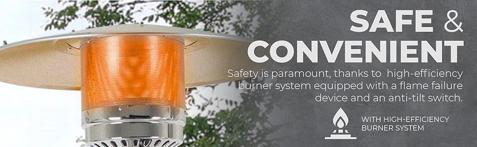 Four Seasons Courtyard 40,000 BTU Steel Outdoor Patio Heater, Bronze Finish