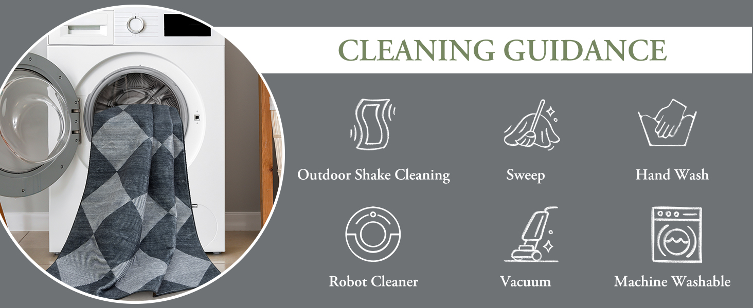 Beeiva Checkered Hallway Rug 2x6, Ultra Thin Kitchen Rug