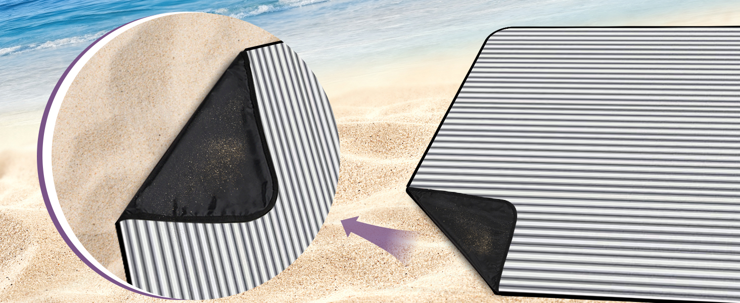 G GOOD GAIN Waterproof Picnic Blanket Portable with Carry