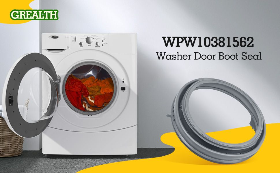 WPW10381562 Door Boot Seal Compatible with Whirlpool Amana Lnglis Maytag Washer