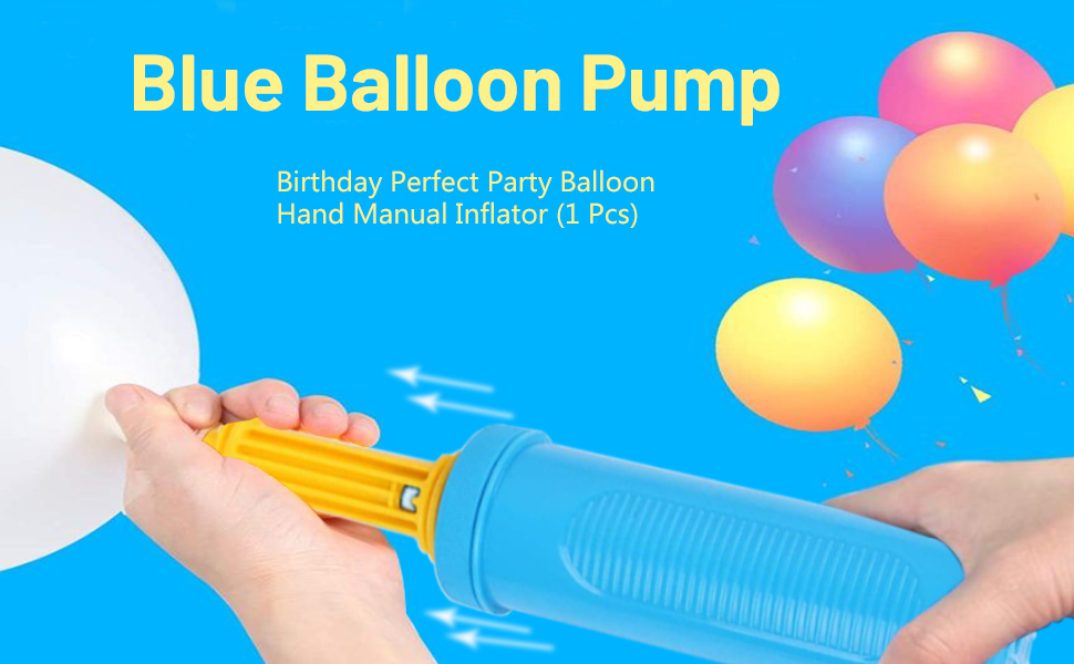 KongJies Balloon Pump, 1Pcs Hand Manual Inflator Balloon Pump for