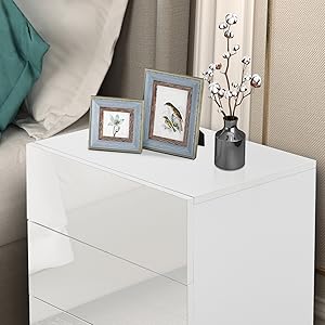 high gloss bedside table