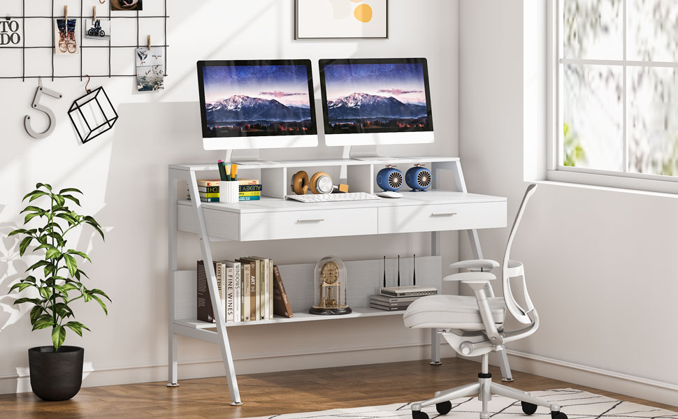 computer desk with drawers