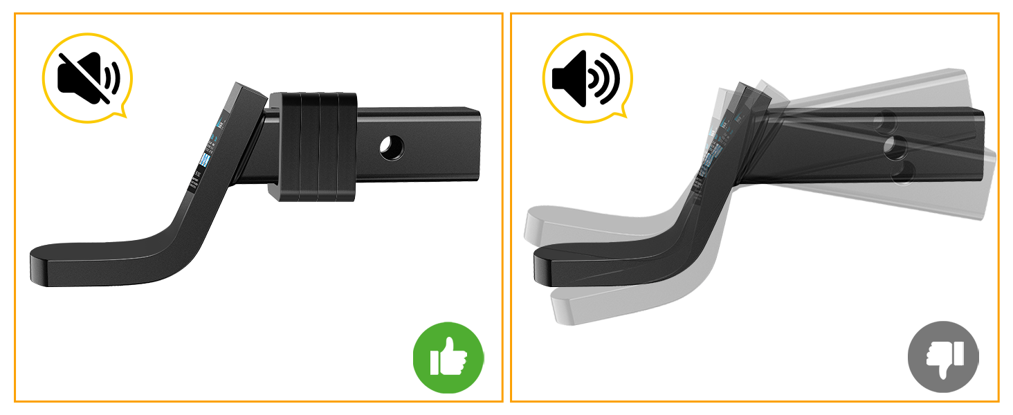 2.5Inch Hitch Receiver Silencer Pad