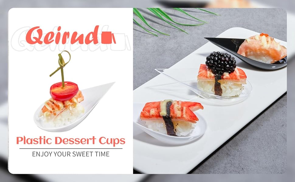 Qeirudu 100 Pack 4 Inch Mini Appetizer Plates with Forks