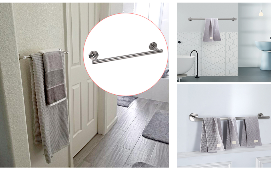 BTSKY Toallero Baño de Acero Inoxidable Porta Toalla Baño ...