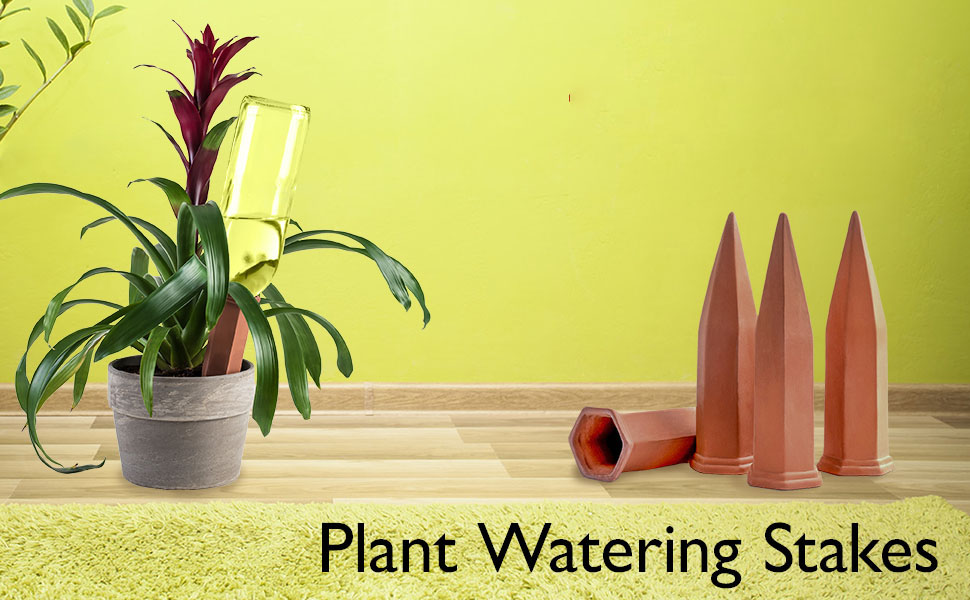 Akfado Plant Watering Stakes, 6 Pack Automatic Plant Waterers for