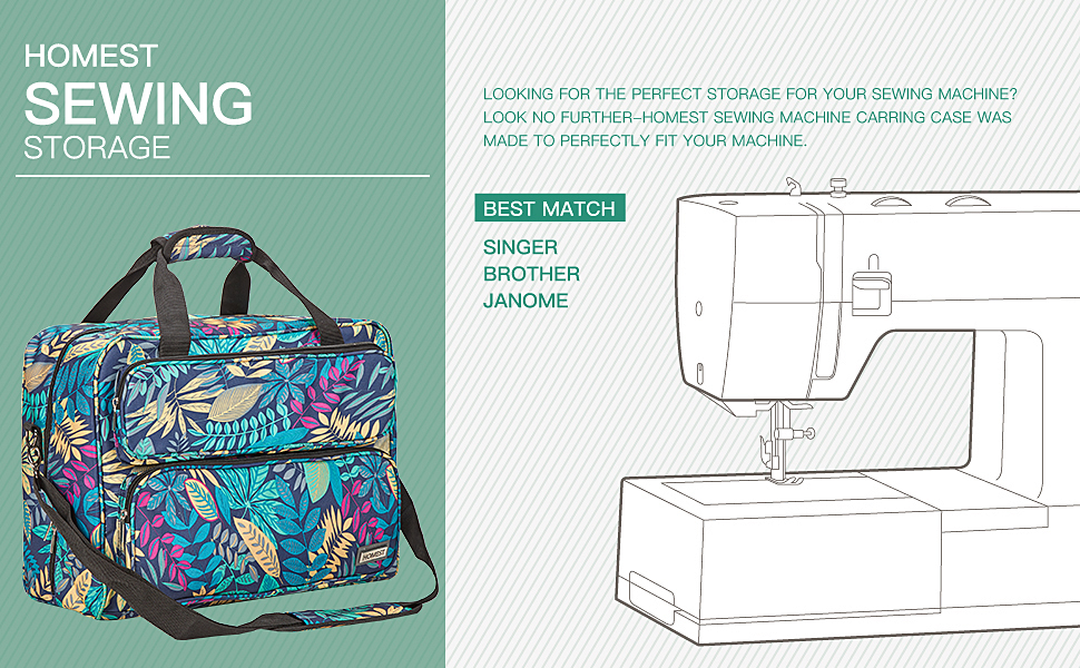 HOMEST Sewing Machine Carrying Case, Universal Tote Bag