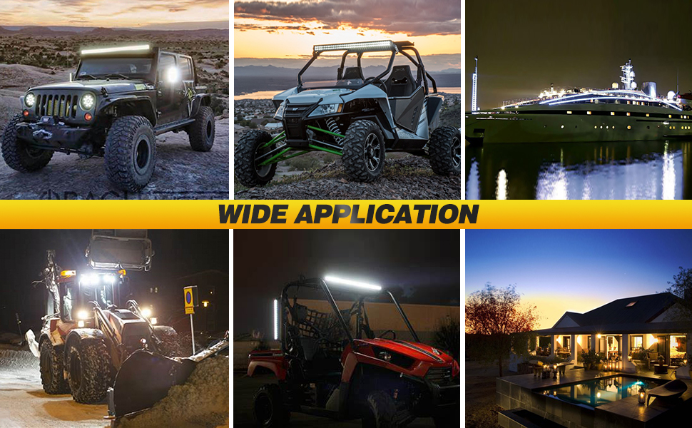 Auxbeam 32 Inch 180W LED Light Bar, 5D Lens Off Road Straight Light Bar