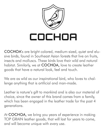 Cochoa leather bifold handcrafted India craftsmanship Top grain cow real leather