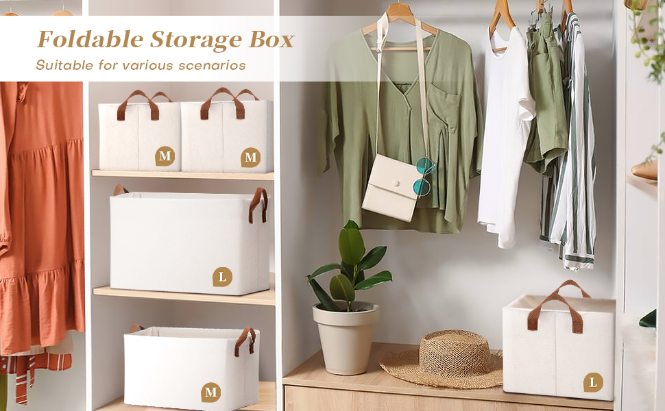 EEONDPU Storage Baskets for Shelves, Storage Bins for Shelf