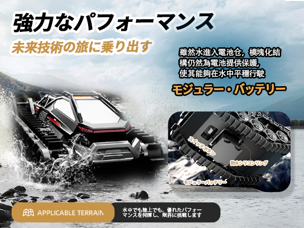 Amazon.co.jp: Ritaosan 水陸両用 ラジコンカー キャタピラー