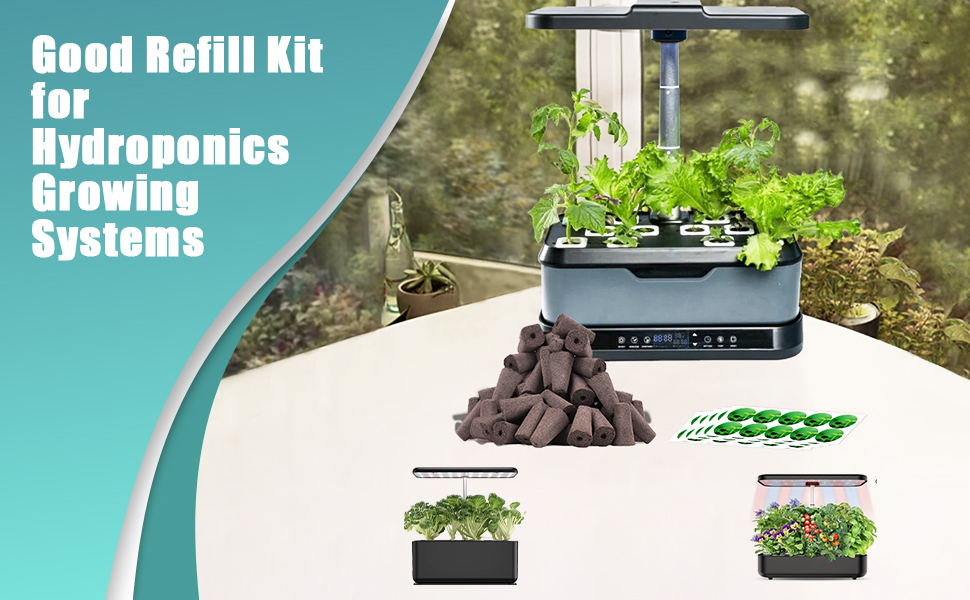 100pcs Seed Pod for Hydroponics Growing System, 50pcs Grow Sponges with 50pcs Pods