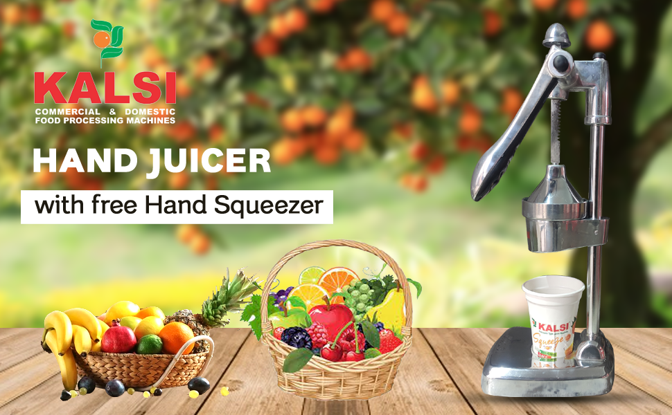 Buy Kalsi aluminium Hand Press Juicer (Chrome) Online at Low Prices in