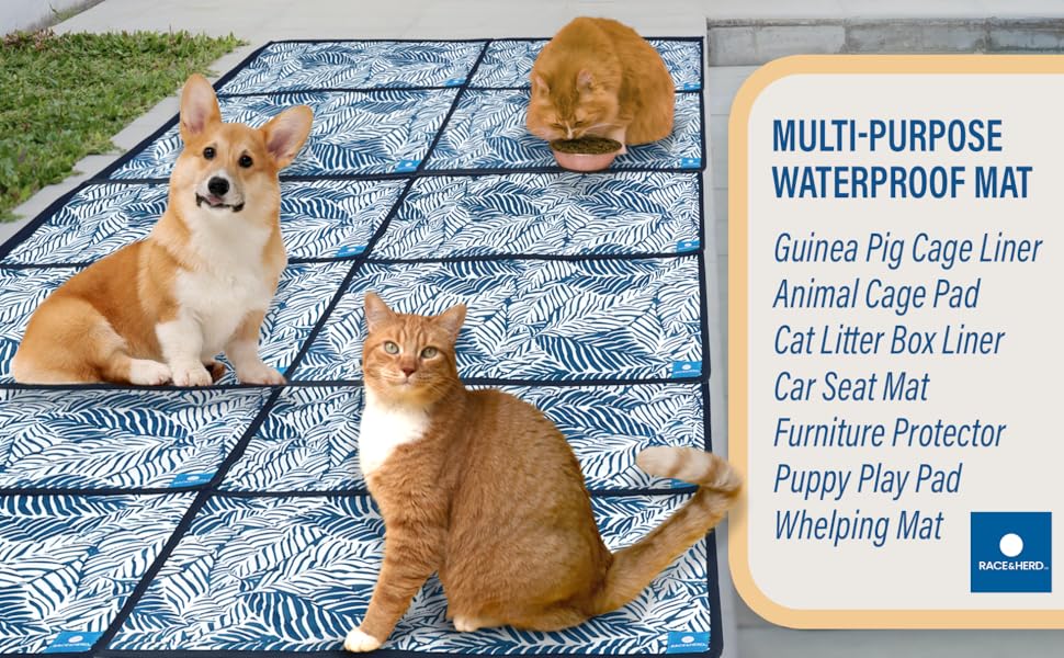 2 Pcs Waterproof Crate Pad, Puppy Pads, Guinea Pig Cage