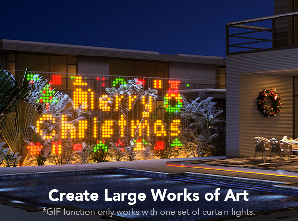 Govee Curtain Lights, Smart LED Color Changing Wall Lights