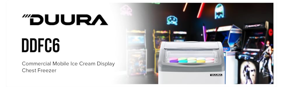 Amazon.com: Duura Commercial Mobile Ice Cream Display Chest