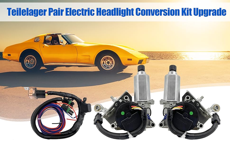 Teilelager 914015 Pair Electric Headlight Motor Conversion