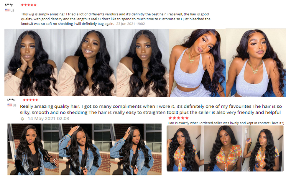 Lace Front wigs human hair wigs for black women glueless lace frontal wigs ear to ear