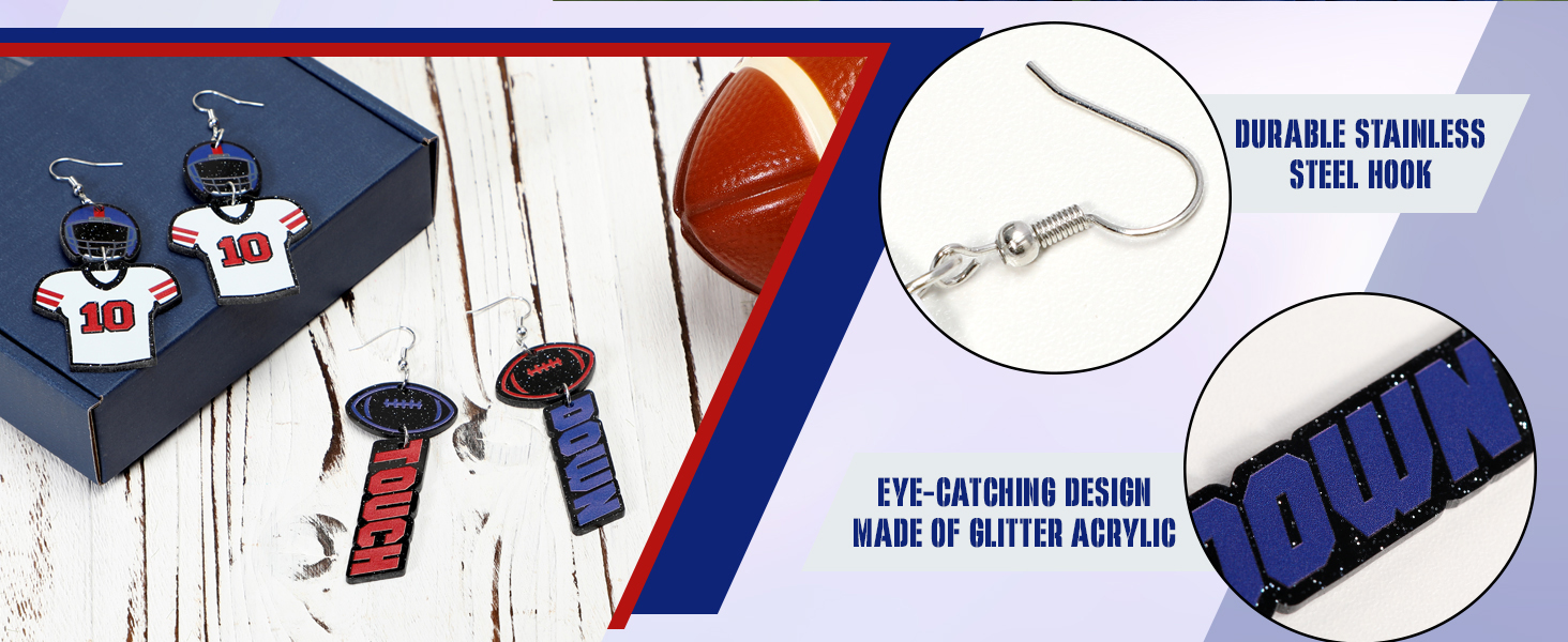 Game Day Football Earrings